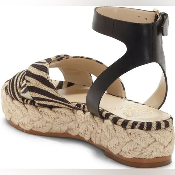 Vince Camuto Delindan Zebra Print Espadrille Platform Sandals size 8 - Picture 12 of 13